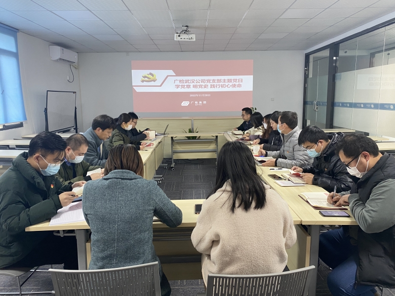 广检武汉公司党支部开展“学党章 明党史践行初心使命”主题党日活动