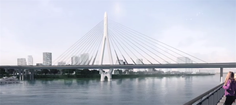 广检工程检测中心助力广佛大桥百米主塔顺利封顶