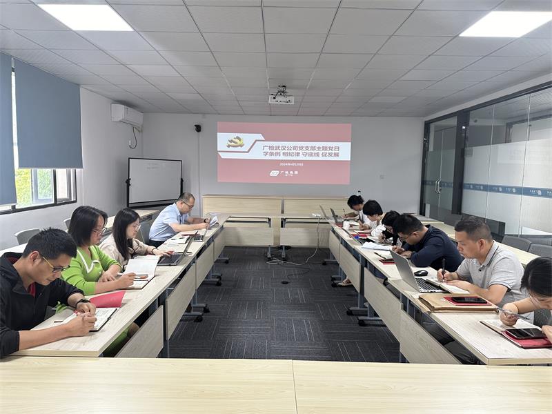 学条例 明纪律 守底线 促发展——武汉公司党支部开展4月主题党日活动