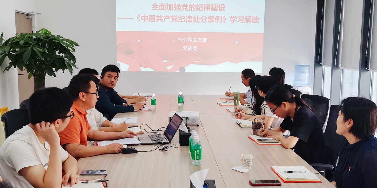 学习纪律处分条例 推动党纪学习教育——广检集团广技公司党支部开展2024年第二季度党课