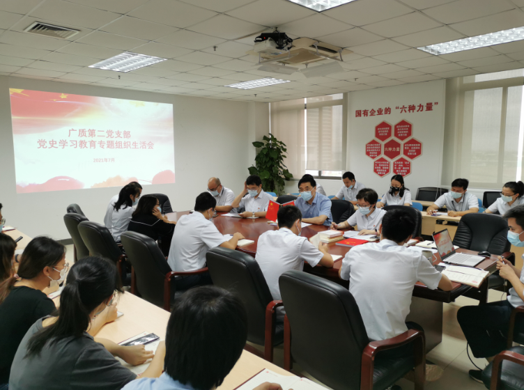 广检集团广质第二党支部召开党史学习教育专题组织生活会