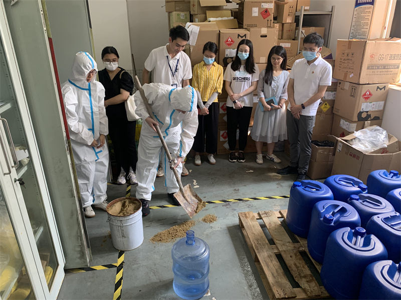 广检集团广质院顺利开展2023年全国“安全生产月”消防安全培训及危废泄漏应急演练活动