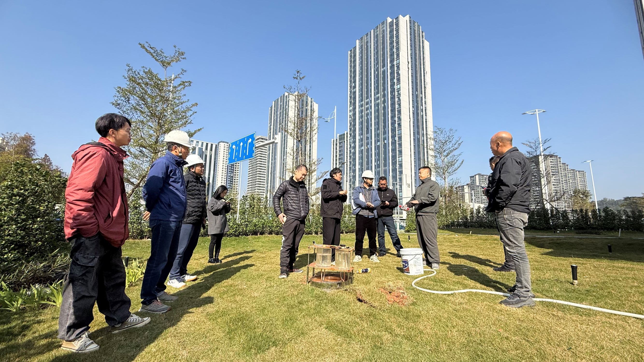 广州市水务局联合广检工程检测中心开展海绵城市建设效果评估现场调研