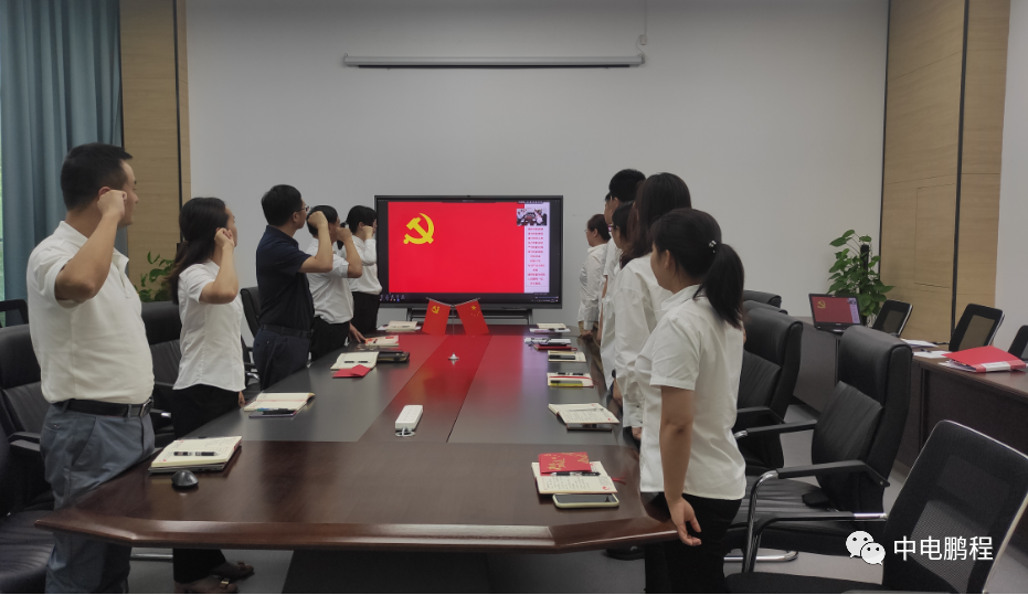 中电鹏程党支部召开党员大会暨主题党日活动
